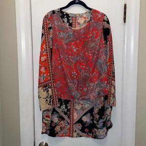 Boho Hi Low Tunic EUC